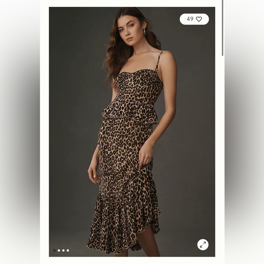 Anthropologie leopard dress